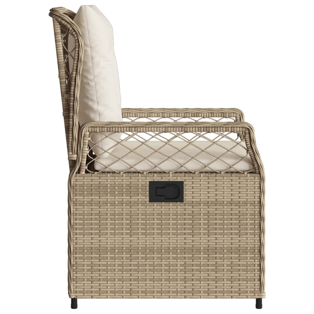 Tuinstoelen 2 st verstelbaar poly rattan beige is nu te koop bij PeponiXL, paradijselijk wonen!