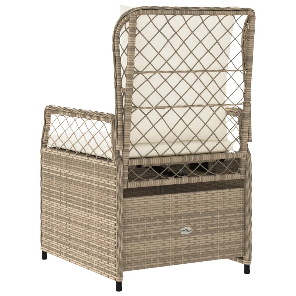 Tuinstoelen 2 st verstelbaar poly rattan beige is nu te koop bij PeponiXL, paradijselijk wonen!