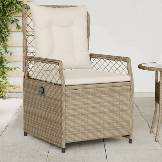 Tuinstoelen 2 st verstelbaar poly rattan beige is nu te koop bij PeponiXL, paradijselijk wonen!
