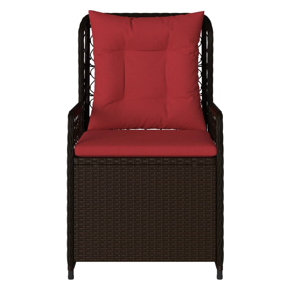 Liggende tuinstoelen 2 stuks bruin polyrotan is nu te koop bij PeponiXL, paradijselijk wonen!