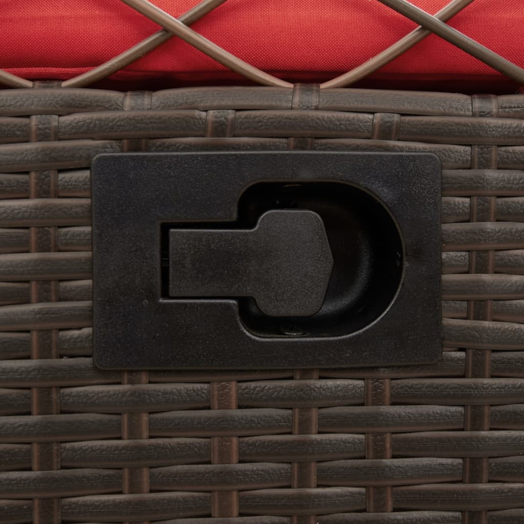 Liggende tuinstoelen 2 stuks bruin polyrotan is nu te koop bij PeponiXL, paradijselijk wonen!