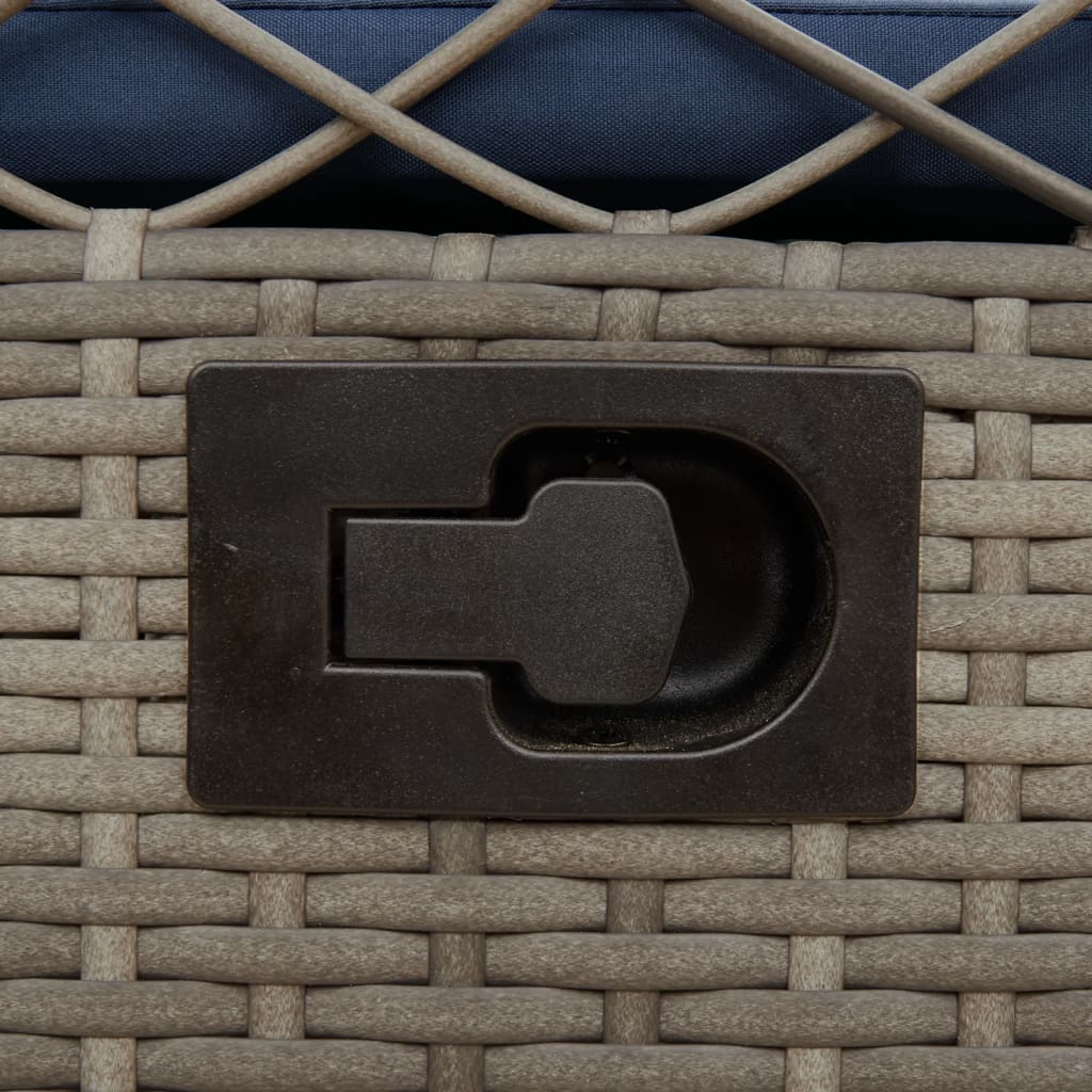 Liggende tuinstoelen 2 stuks grijs polyrotan is nu te koop bij PeponiXL, paradijselijk wonen!