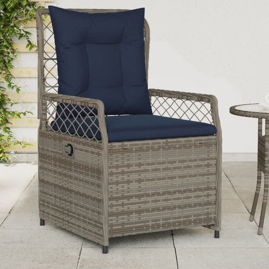 Liggende tuinstoelen 2 stuks grijs polyrotan is nu te koop bij PeponiXL, paradijselijk wonen!