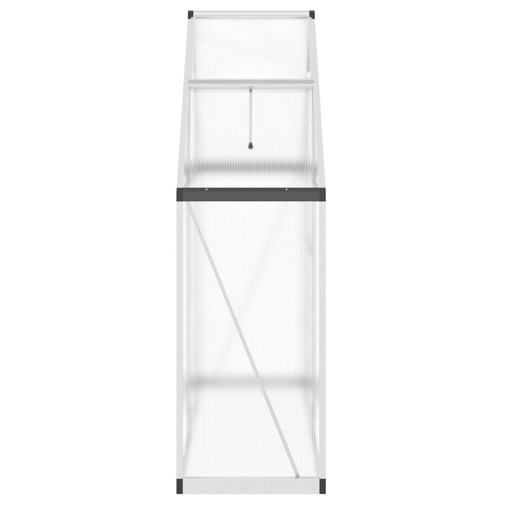 Tuinkas met basisframe 169x58x195 cm aluminium zilverkleurig is nu te koop bij PeponiXL, paradijselijk wonen!