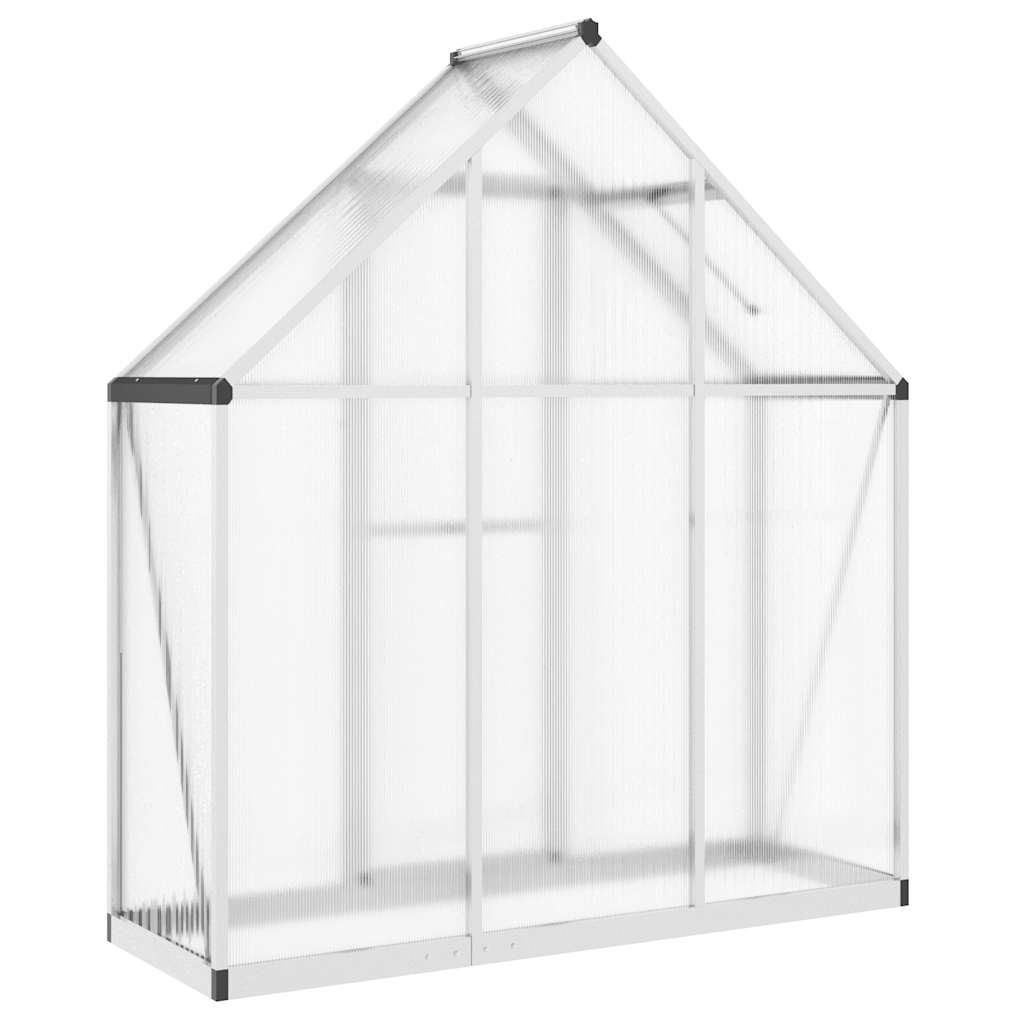Tuinkas met basisframe 169x58x195 cm aluminium zilverkleurig is nu te koop bij PeponiXL, paradijselijk wonen!