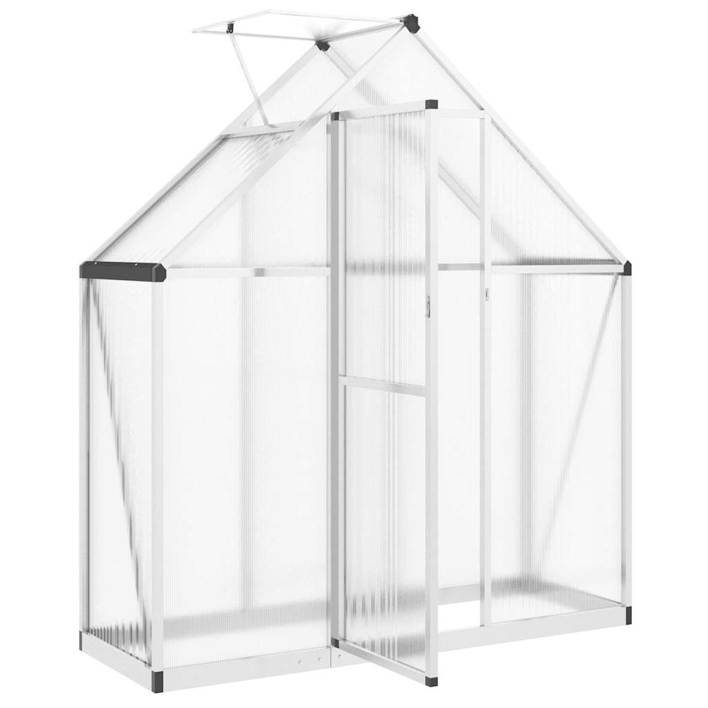 Tuinkas met basisframe 169x58x195 cm aluminium zilverkleurig is nu te koop bij PeponiXL, paradijselijk wonen!