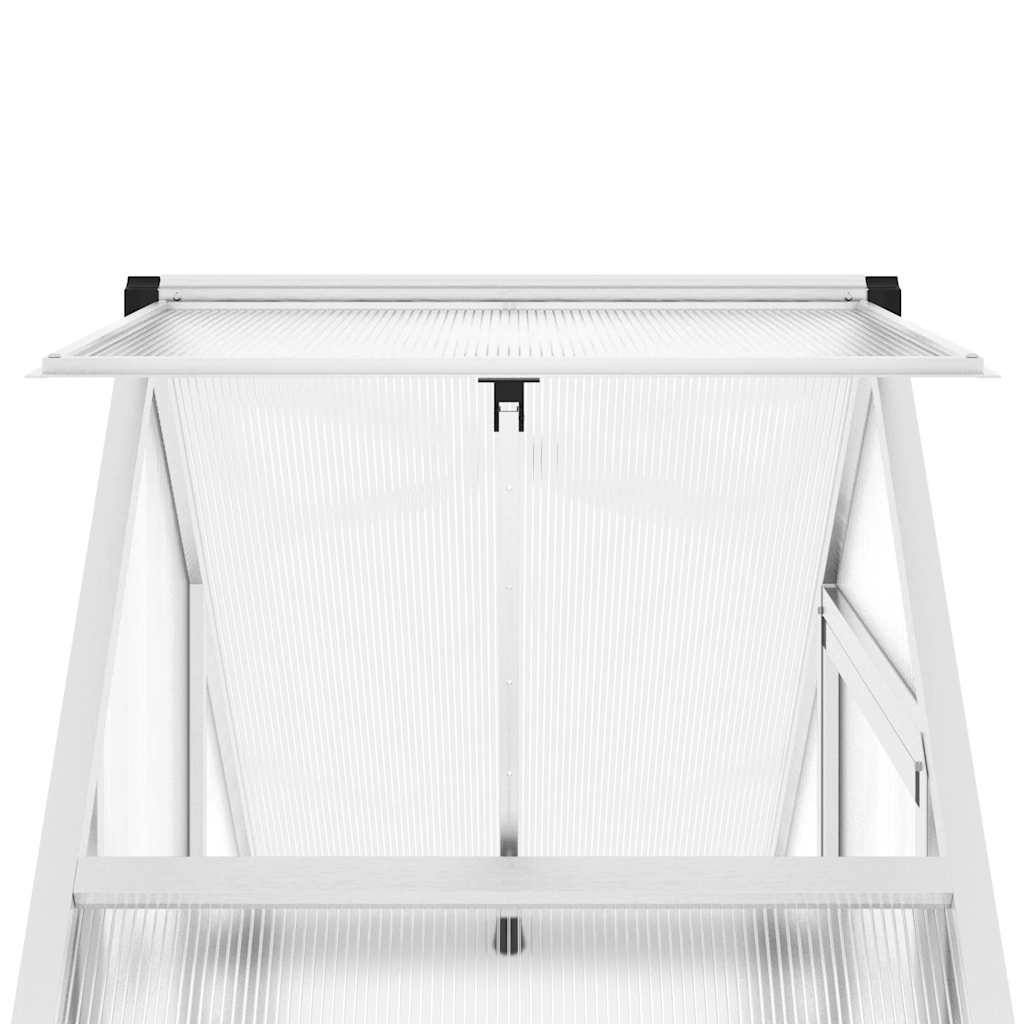 Tuinkas met basisframe 169x58x195 cm aluminium zilverkleurig is nu te koop bij PeponiXL, paradijselijk wonen!