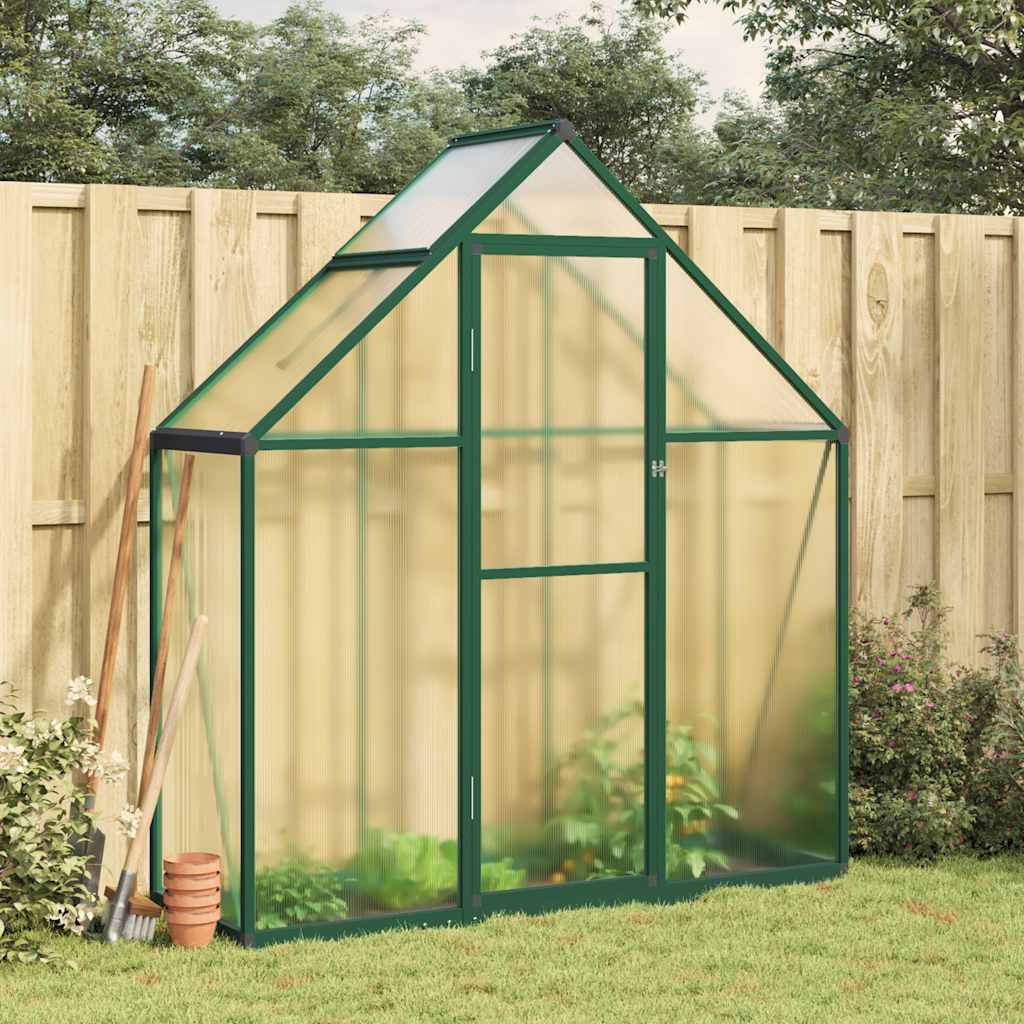 Tuinkas met basisframe 169x58x195 cm aluminium groen is nu te koop bij PeponiXL, paradijselijk wonen!