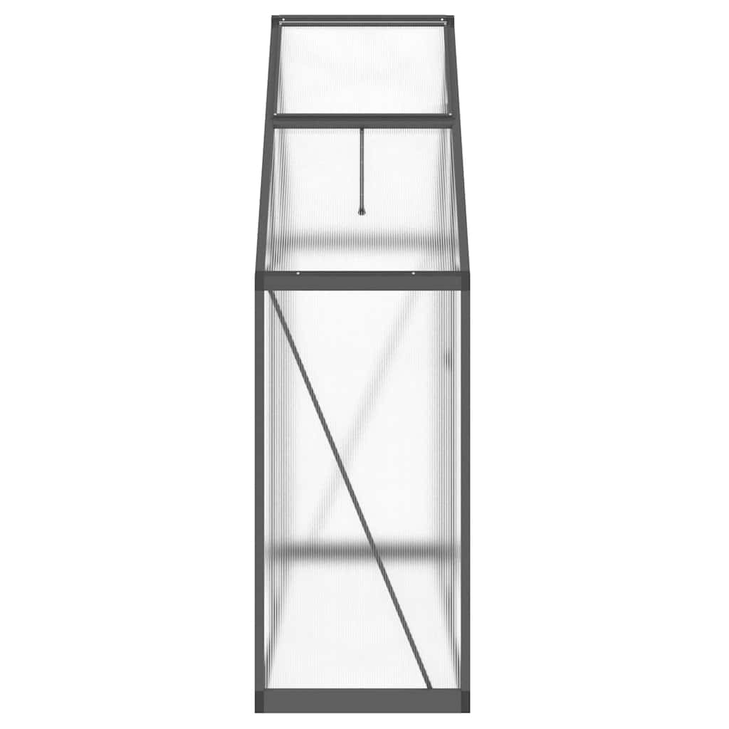 Tuinkas met basisframe 169x58x195 cm aluminium antracietkleurig is nu te koop bij PeponiXL, paradijselijk wonen!