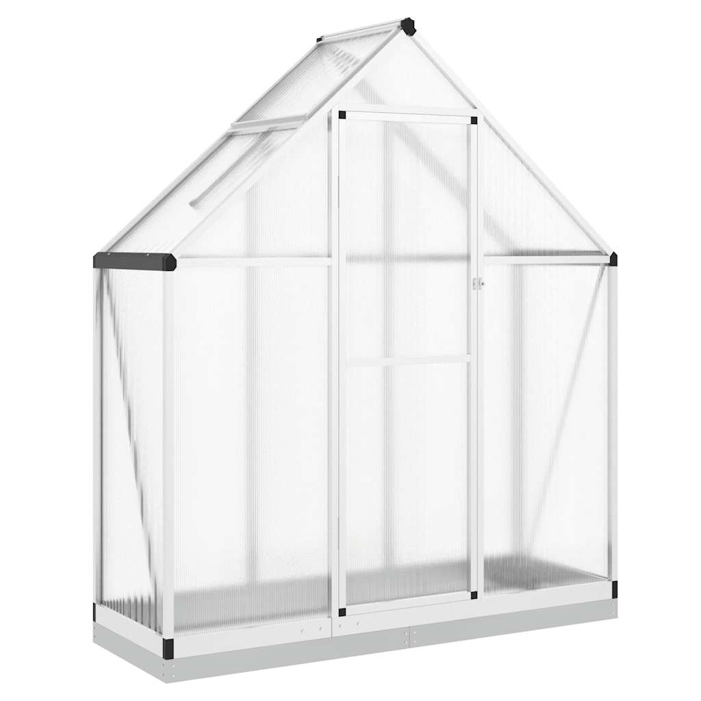 Tuinkas met basisframe 169x58x202 cm aluminium zilverkleurig is nu te koop bij PeponiXL, paradijselijk wonen!