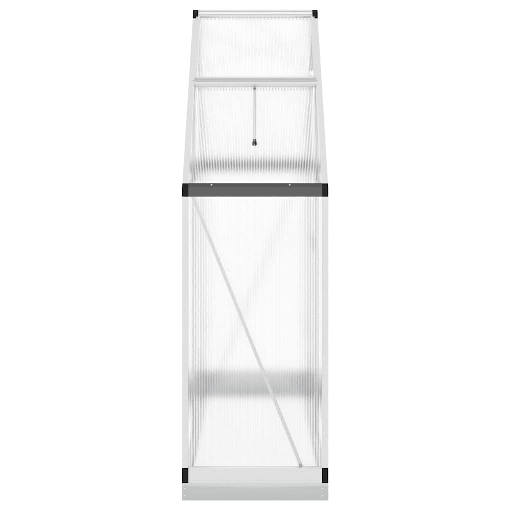 Tuinkas met basisframe 169x58x202 cm aluminium zilverkleurig is nu te koop bij PeponiXL, paradijselijk wonen!