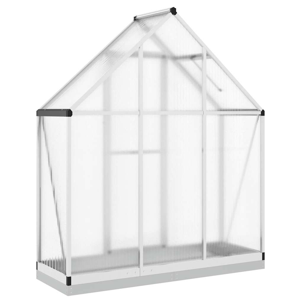Tuinkas met basisframe 169x58x202 cm aluminium zilverkleurig is nu te koop bij PeponiXL, paradijselijk wonen!