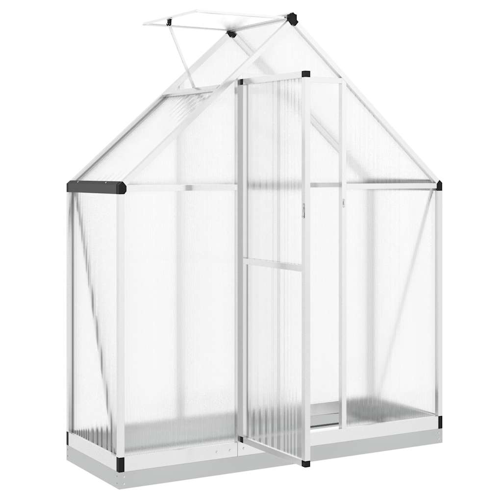 Tuinkas met basisframe 169x58x202 cm aluminium zilverkleurig is nu te koop bij PeponiXL, paradijselijk wonen!
