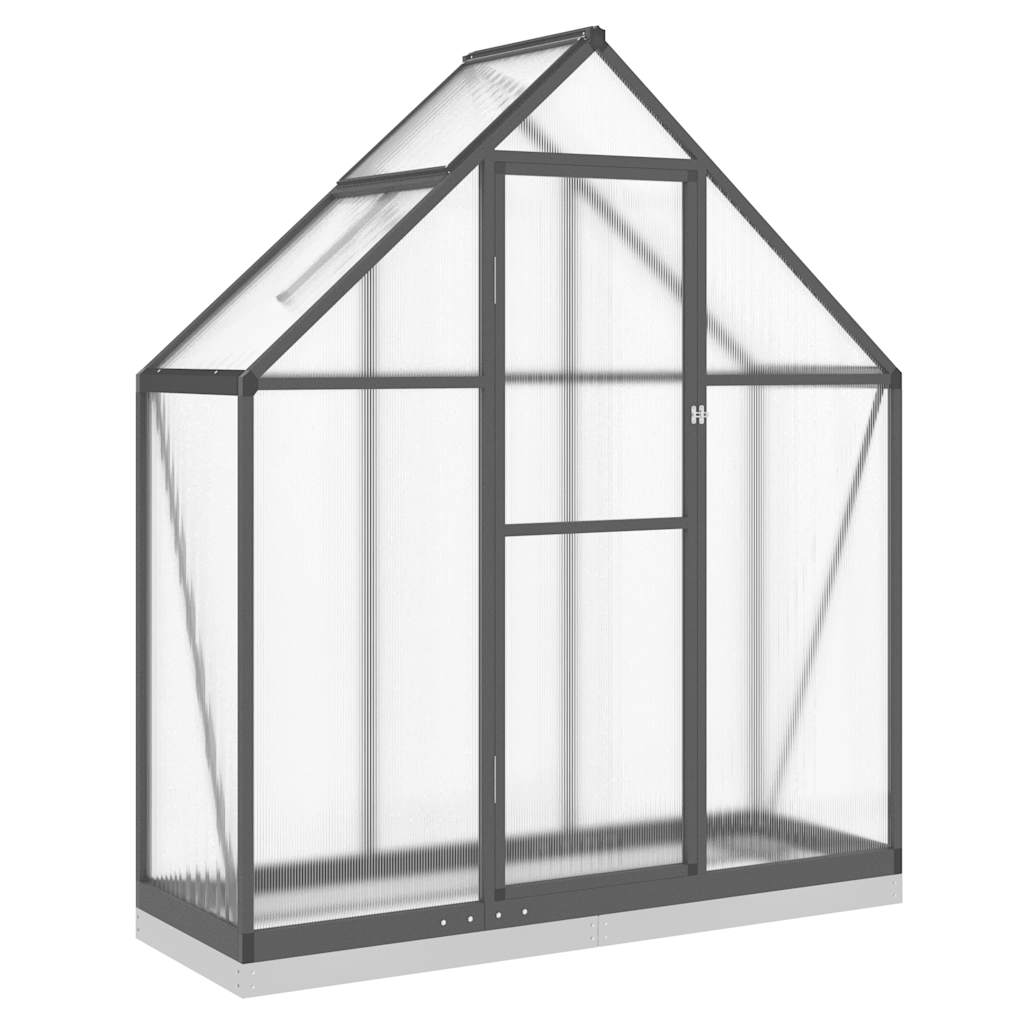 Tuinkas met basisframe 169x58x202 cm aluminium antracietkleurig is nu te koop bij PeponiXL, paradijselijk wonen!