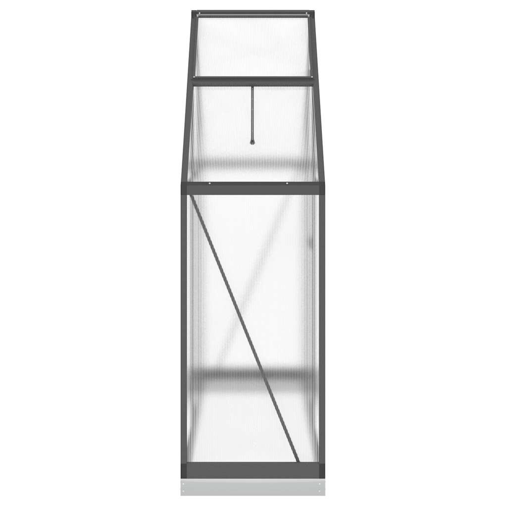Tuinkas met basisframe 169x58x202 cm aluminium antracietkleurig is nu te koop bij PeponiXL, paradijselijk wonen!