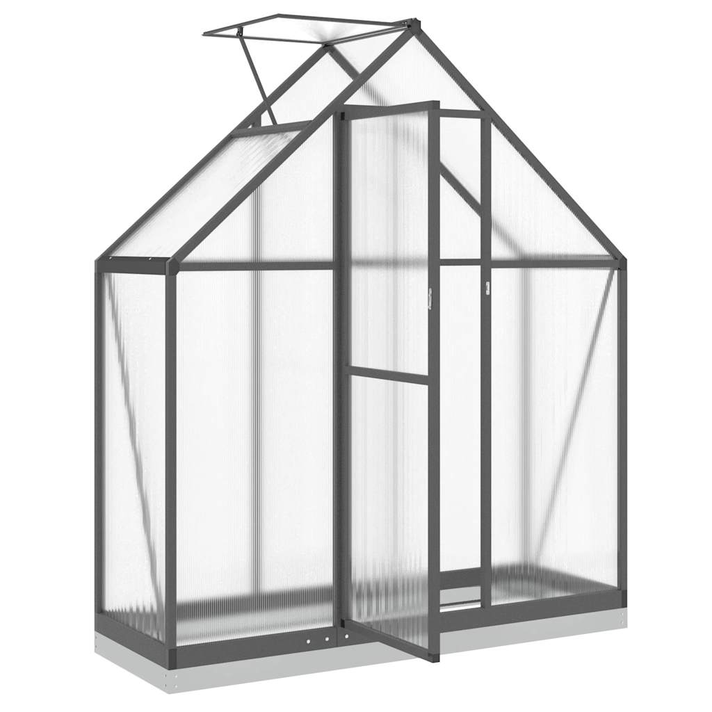 Tuinkas met basisframe 169x58x202 cm aluminium antracietkleurig is nu te koop bij PeponiXL, paradijselijk wonen!