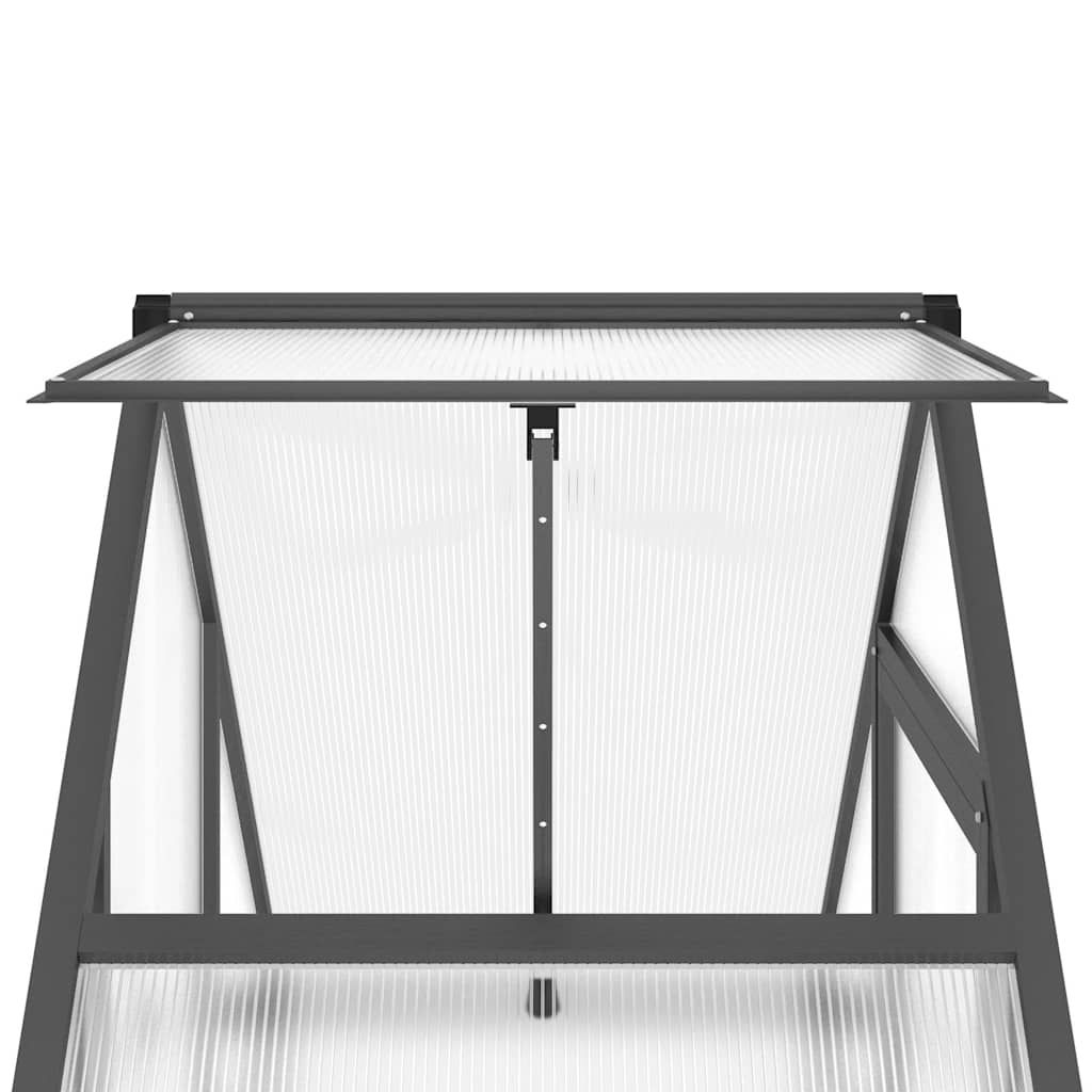 Tuinkas met basisframe 169x58x202 cm aluminium antracietkleurig is nu te koop bij PeponiXL, paradijselijk wonen!