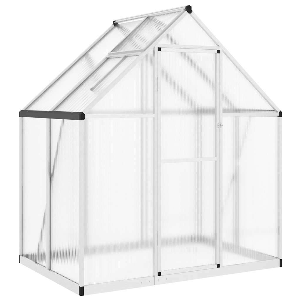 Tuinkas met basisframe 169x114x195 cm aluminium zilverkleurig is nu te koop bij PeponiXL, paradijselijk wonen!