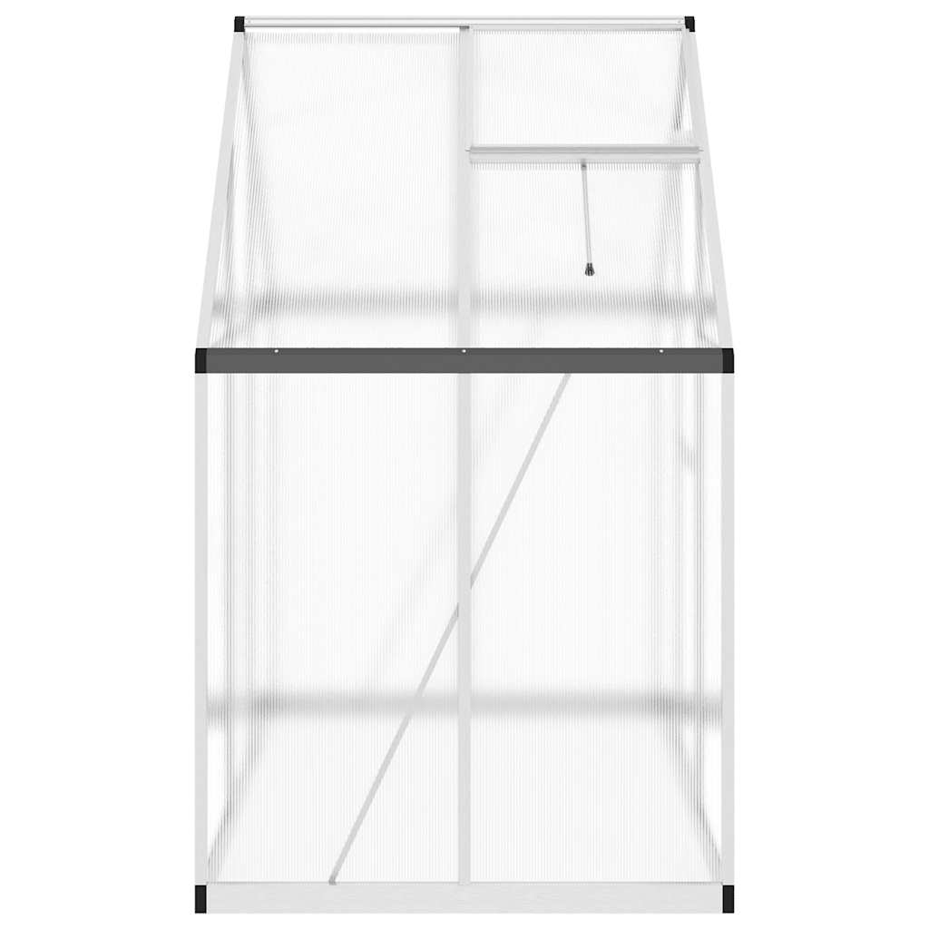 Tuinkas met basisframe 169x114x195 cm aluminium zilverkleurig is nu te koop bij PeponiXL, paradijselijk wonen!