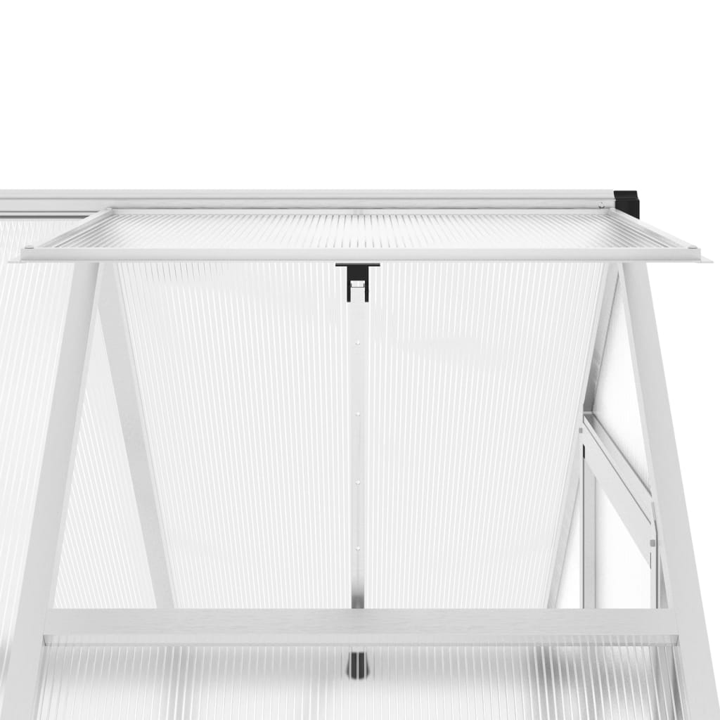 Tuinkas met basisframe 169x114x195 cm aluminium zilverkleurig is nu te koop bij PeponiXL, paradijselijk wonen!