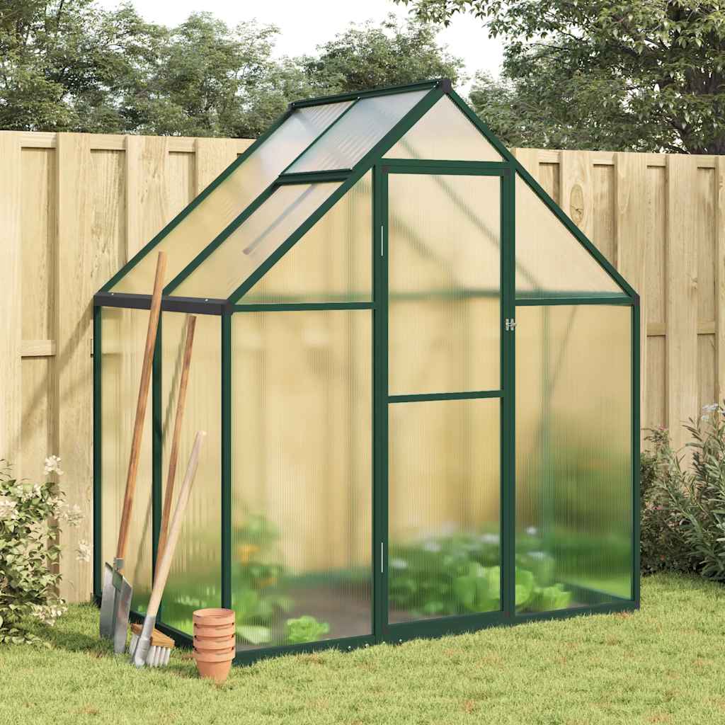 Tuinkas met basisframe 169x114x195 cm aluminium groen is nu te koop bij PeponiXL, paradijselijk wonen!