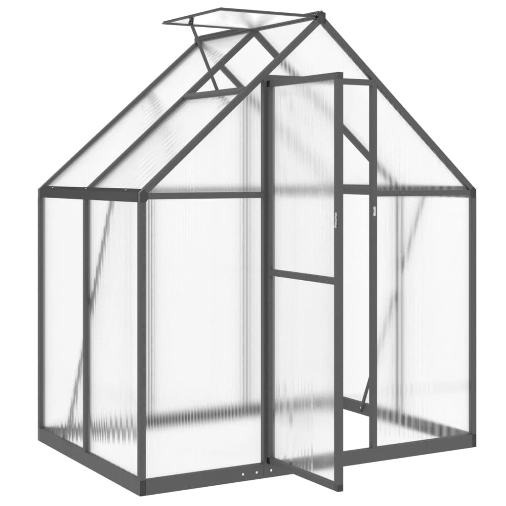 Tuinkas met basisframe 169x114x195 cm aluminium antracietkleur is nu te koop bij PeponiXL, paradijselijk wonen!