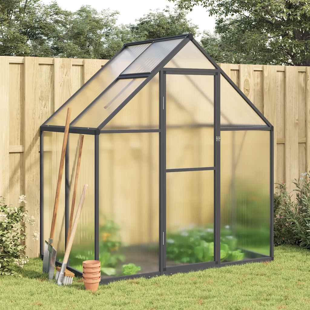 Tuinkas met basisframe 169x114x195 cm aluminium antracietkleur is nu te koop bij PeponiXL, paradijselijk wonen!