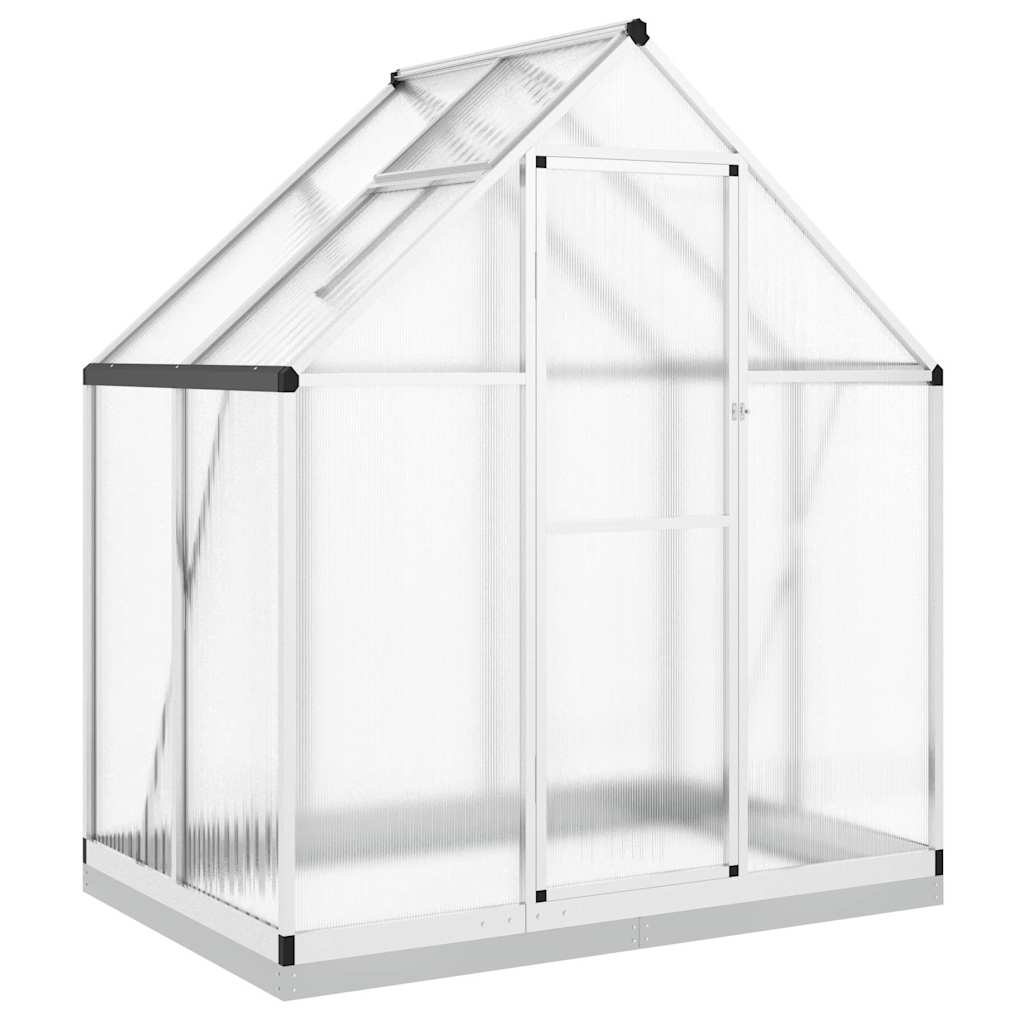 Tuinkas met basisframe 169x114x202 cm aluminium zilverkleurig is nu te koop bij PeponiXL, paradijselijk wonen!