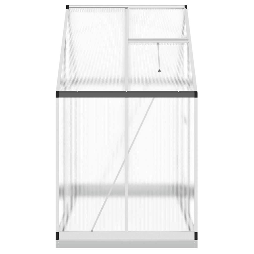 Tuinkas met basisframe 169x114x202 cm aluminium zilverkleurig is nu te koop bij PeponiXL, paradijselijk wonen!
