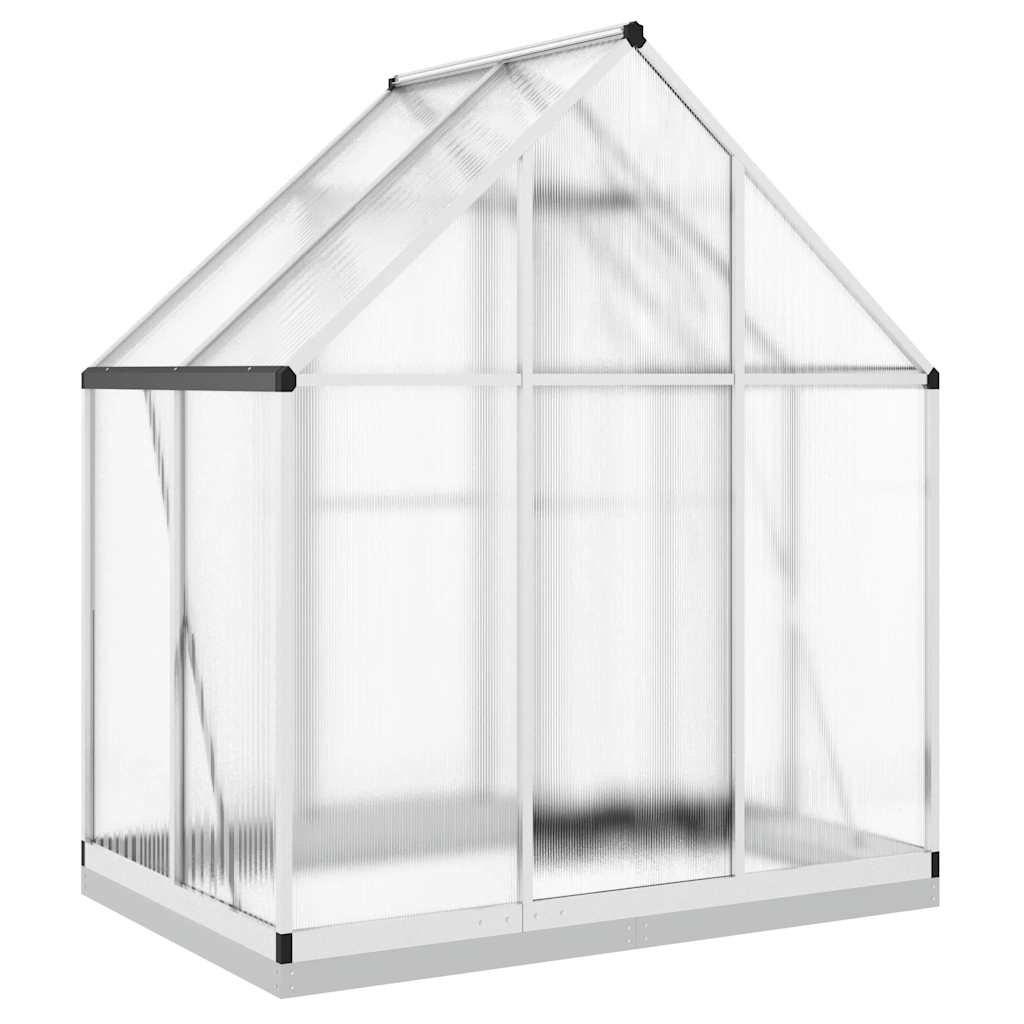 Tuinkas met basisframe 169x114x202 cm aluminium zilverkleurig is nu te koop bij PeponiXL, paradijselijk wonen!