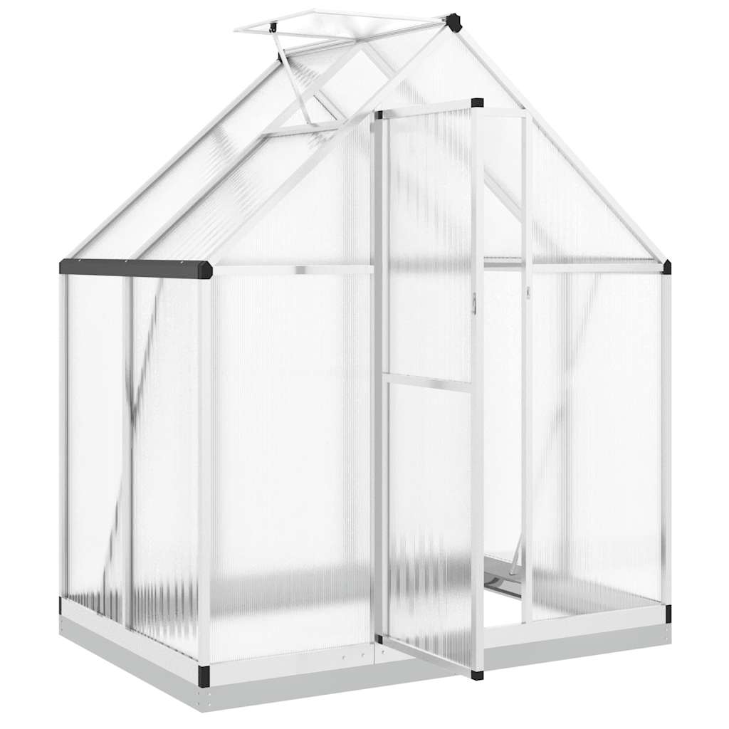 Tuinkas met basisframe 169x114x202 cm aluminium zilverkleurig is nu te koop bij PeponiXL, paradijselijk wonen!