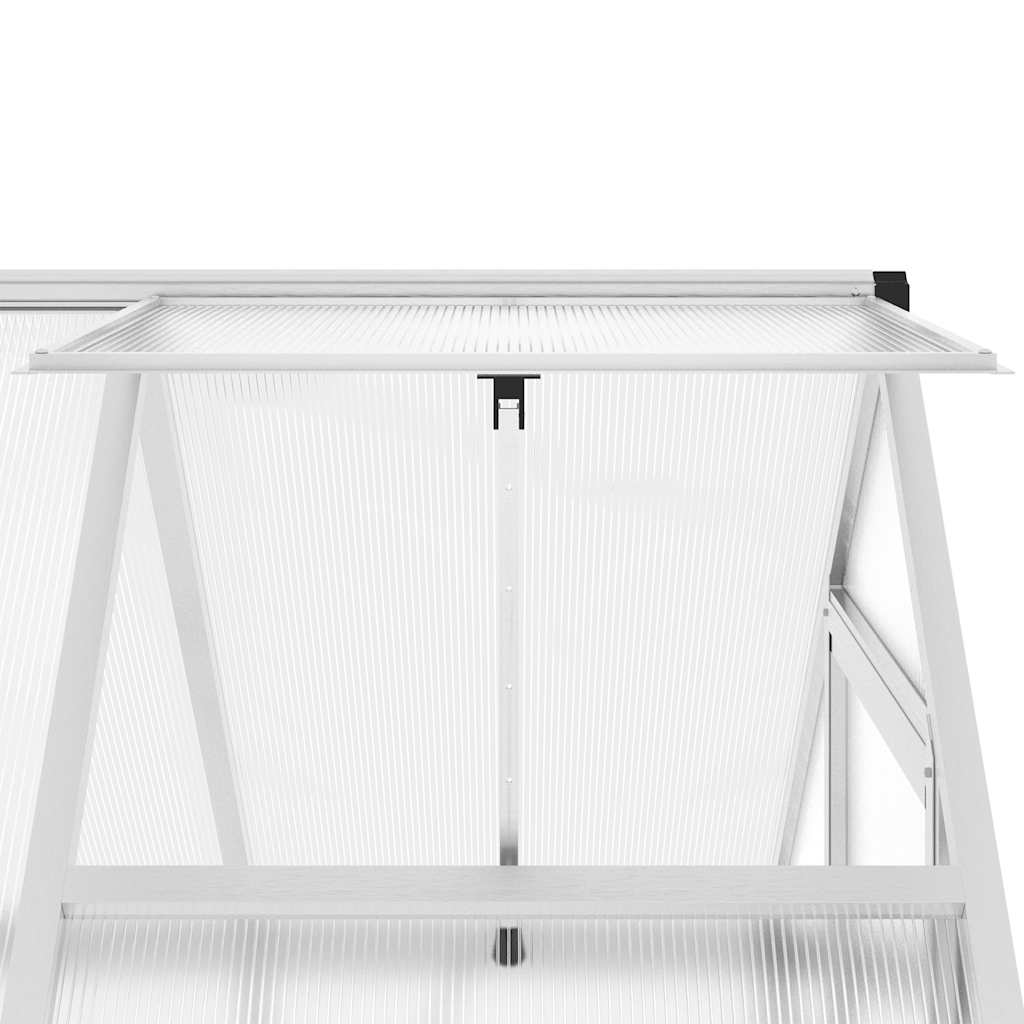 Tuinkas met basisframe 169x114x202 cm aluminium zilverkleurig is nu te koop bij PeponiXL, paradijselijk wonen!