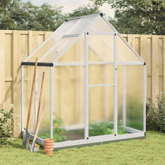Tuinkas met basisframe 169x114x202 cm aluminium zilverkleurig is nu te koop bij PeponiXL, paradijselijk wonen!