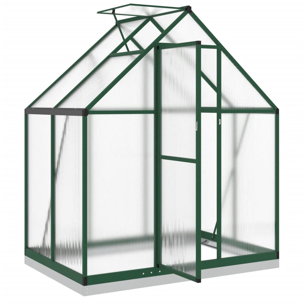 Tuinkas met basisframe 169x114x202 cm aluminium groen is nu te koop bij PeponiXL, paradijselijk wonen!
