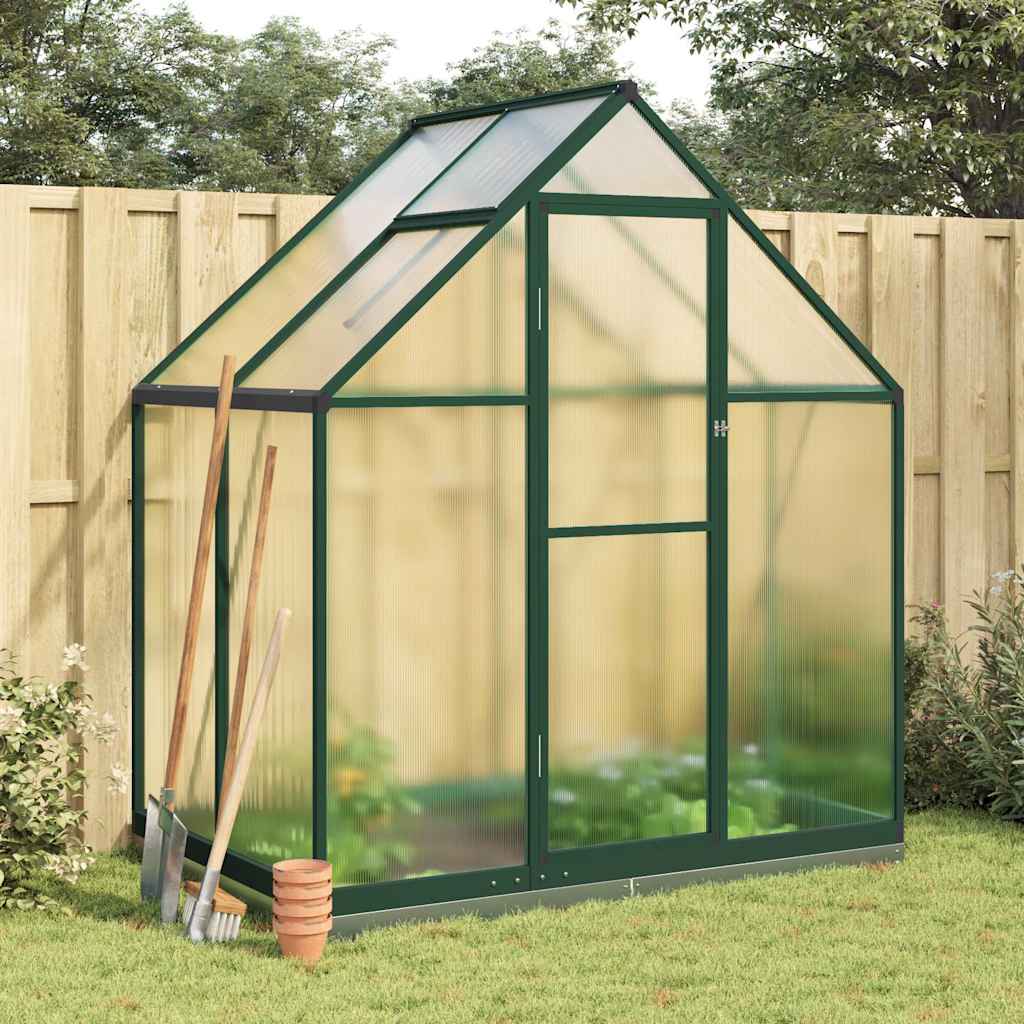 Tuinkas met basisframe 169x114x202 cm aluminium groen is nu te koop bij PeponiXL, paradijselijk wonen!