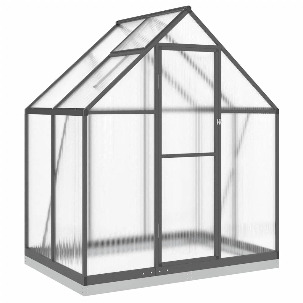 Tuinkas met basisframe 169x114x202 cm aluminium antracietkleur is nu te koop bij PeponiXL, paradijselijk wonen!