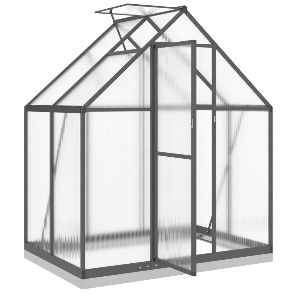Tuinkas met basisframe 169x114x202 cm aluminium antracietkleur is nu te koop bij PeponiXL, paradijselijk wonen!