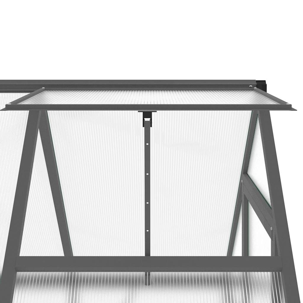 Tuinkas met basisframe 169x114x202 cm aluminium antracietkleur is nu te koop bij PeponiXL, paradijselijk wonen!