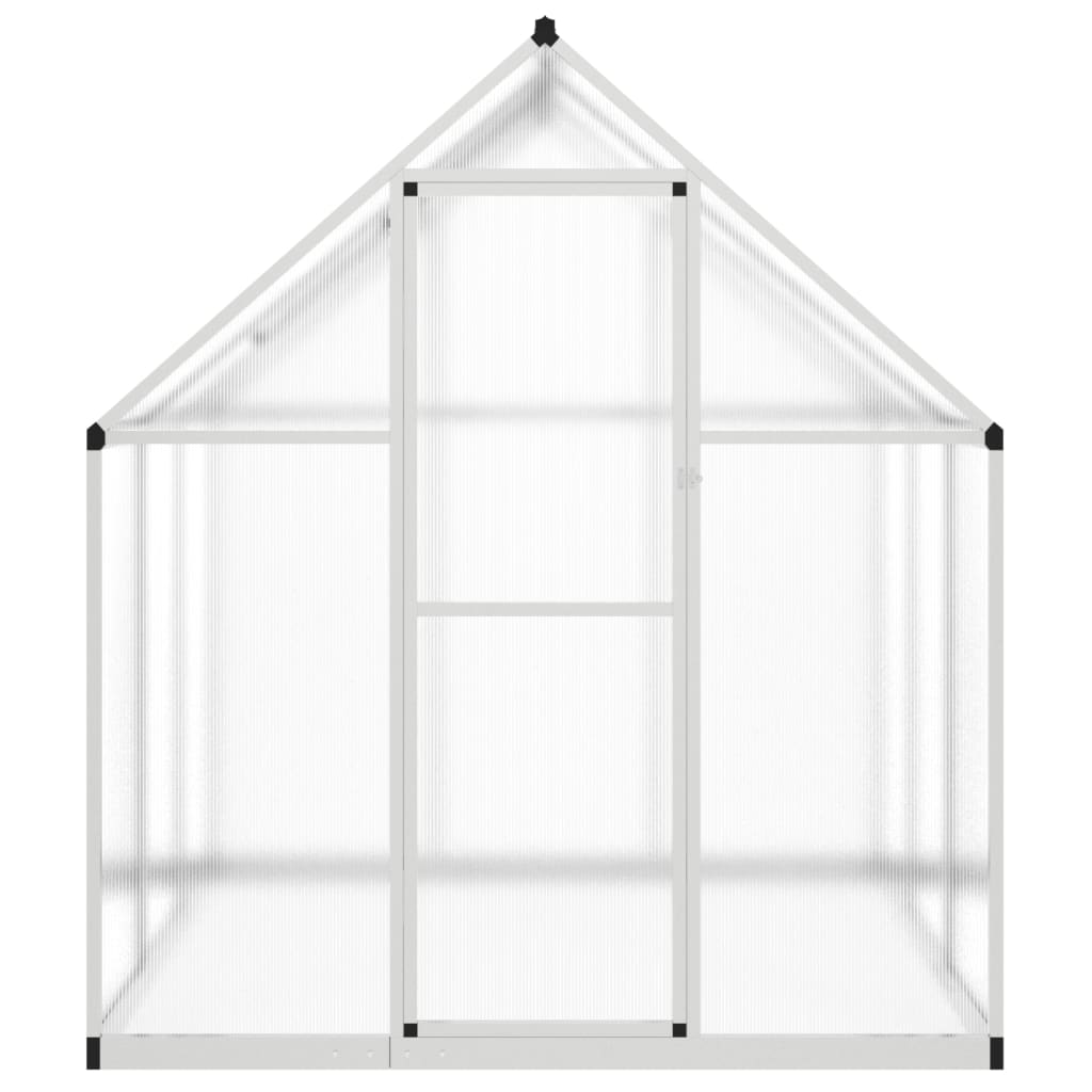 Tuinkas met basisframe 169x169x195 cm aluminium zilverkleurig is nu te koop bij PeponiXL, paradijselijk wonen!