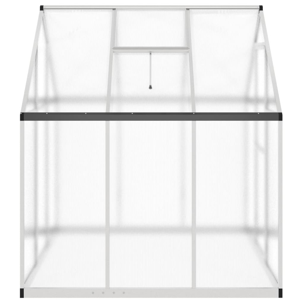 Tuinkas met basisframe 169x169x195 cm aluminium zilverkleurig is nu te koop bij PeponiXL, paradijselijk wonen!