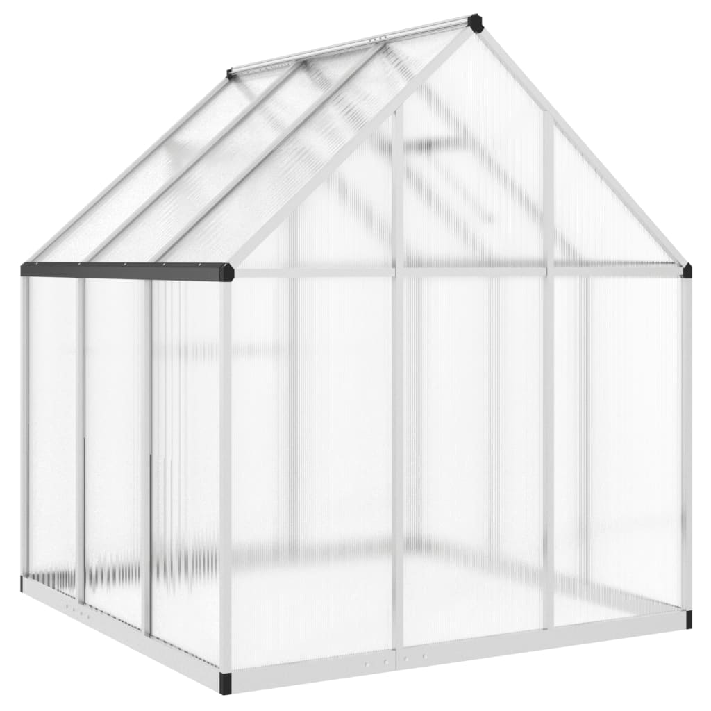 Tuinkas met basisframe 169x169x195 cm aluminium zilverkleurig is nu te koop bij PeponiXL, paradijselijk wonen!