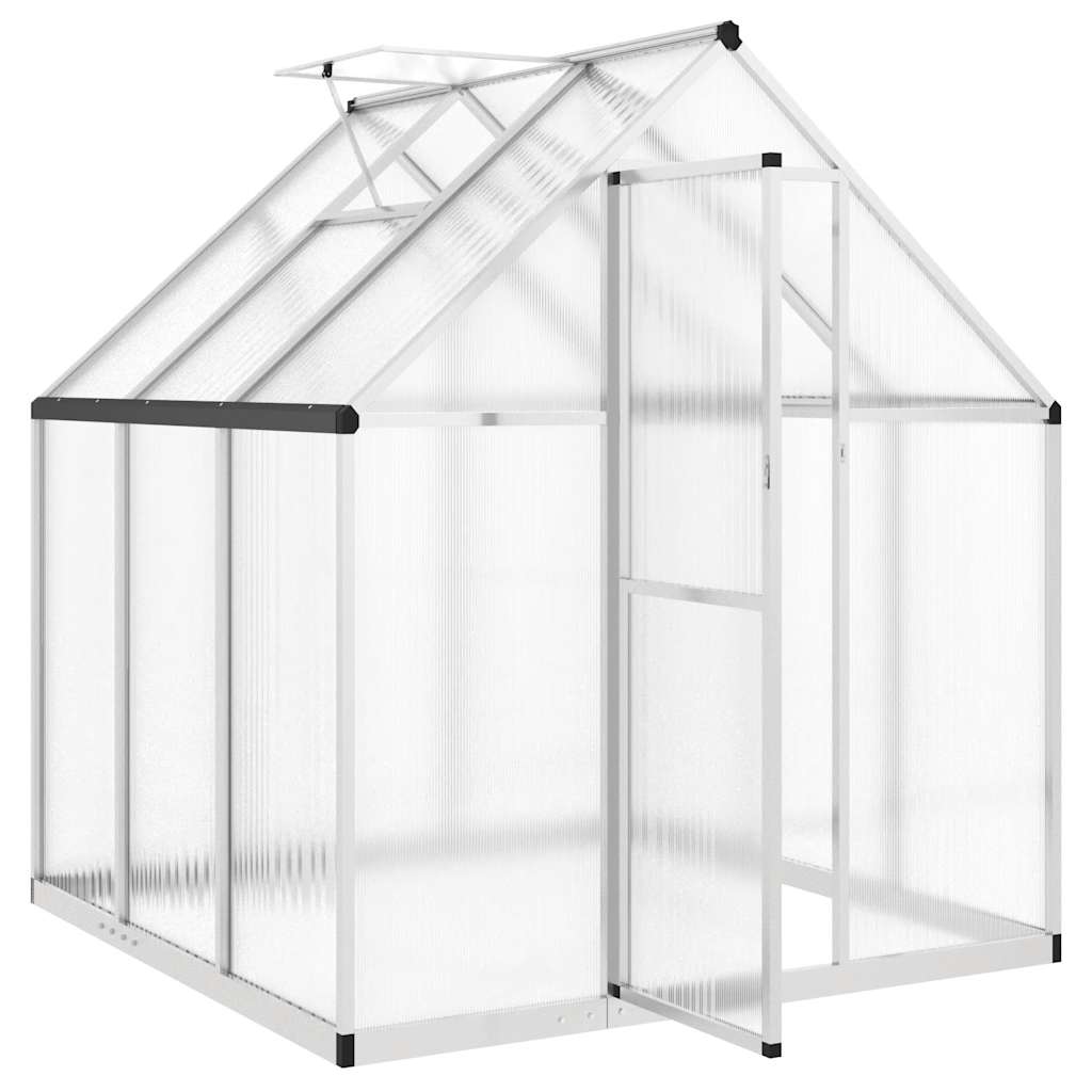 Tuinkas met basisframe 169x169x195 cm aluminium zilverkleurig is nu te koop bij PeponiXL, paradijselijk wonen!