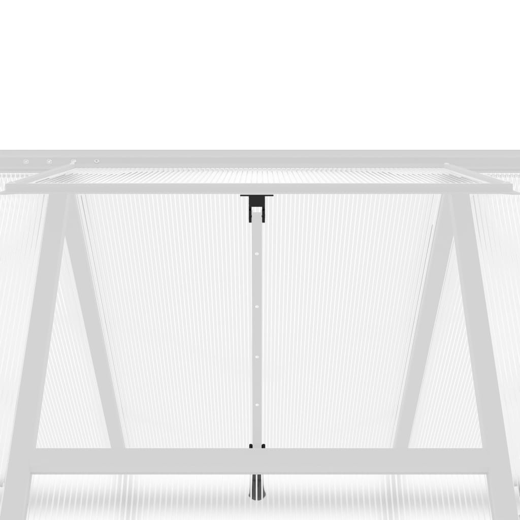 Tuinkas met basisframe 169x169x195 cm aluminium zilverkleurig is nu te koop bij PeponiXL, paradijselijk wonen!