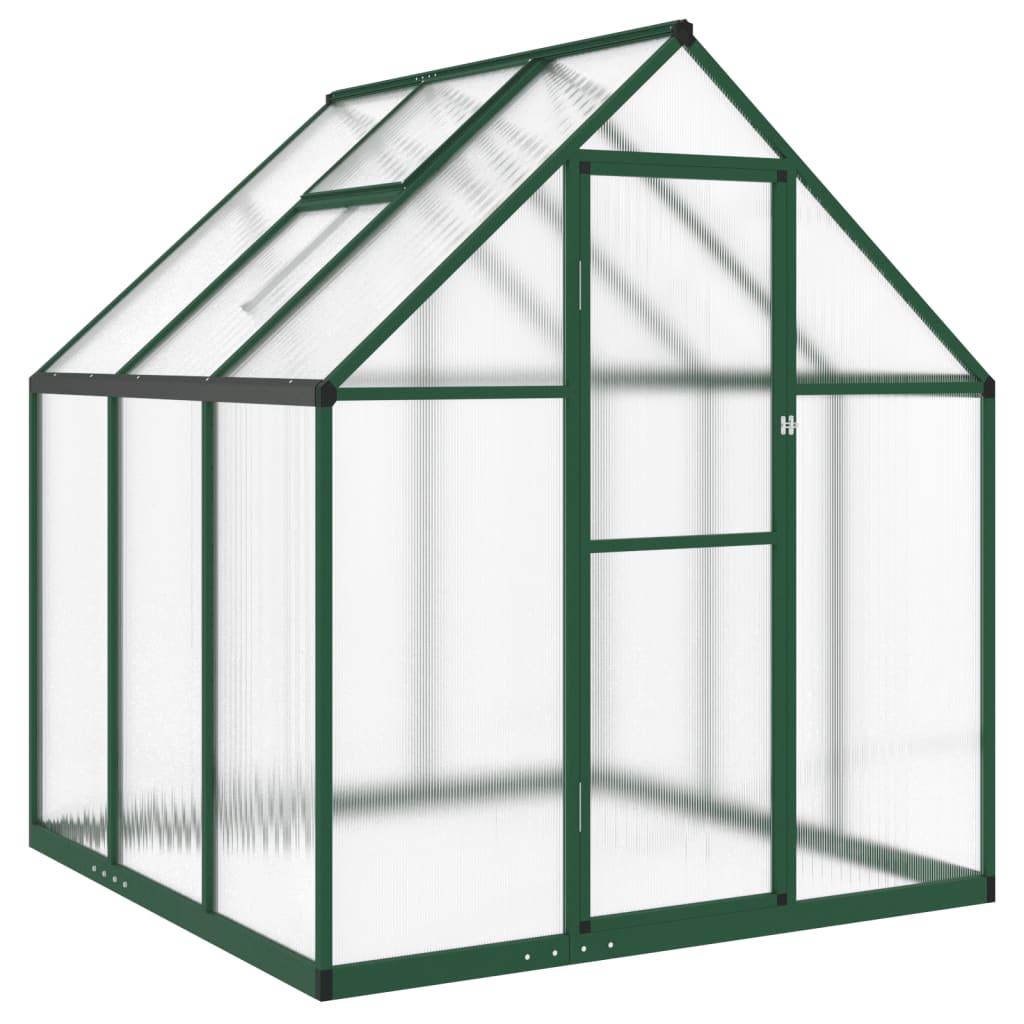 Tuinkas met basisframe 169x169x195 cm aluminium groen is nu te koop bij PeponiXL, paradijselijk wonen!