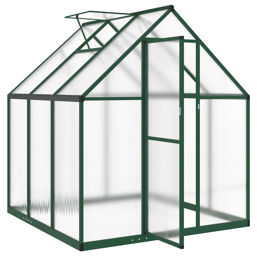 Tuinkas met basisframe 169x169x195 cm aluminium groen is nu te koop bij PeponiXL, paradijselijk wonen!
