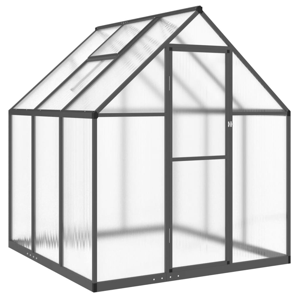 Tuinkas met basisframe 169x169x195 cm aluminium antracietkleur is nu te koop bij PeponiXL, paradijselijk wonen!