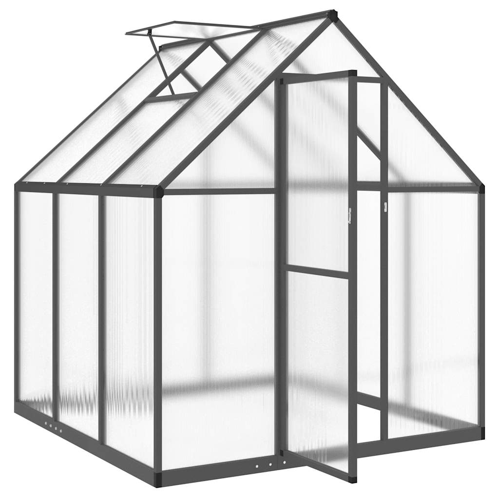 Tuinkas met basisframe 169x169x195 cm aluminium antracietkleur is nu te koop bij PeponiXL, paradijselijk wonen!