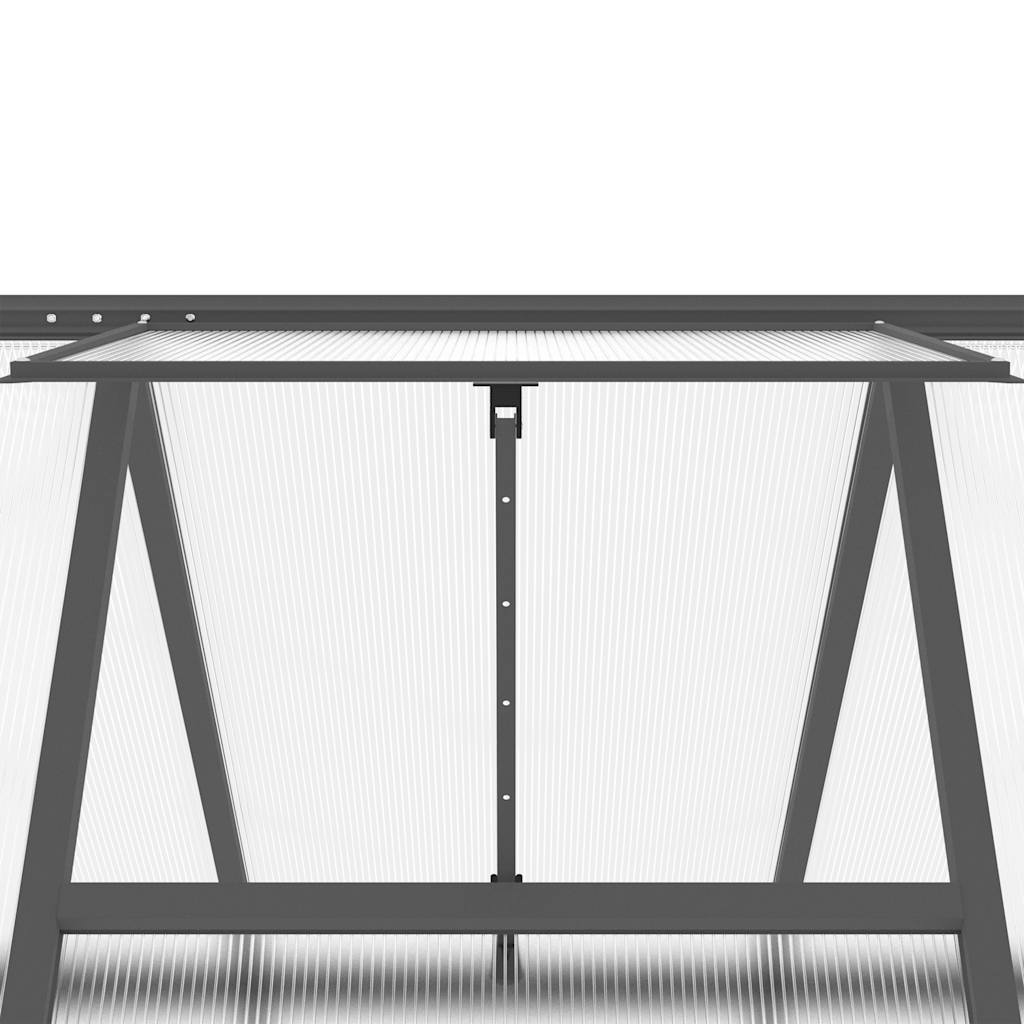 Tuinkas met basisframe 169x169x195 cm aluminium antracietkleur is nu te koop bij PeponiXL, paradijselijk wonen!