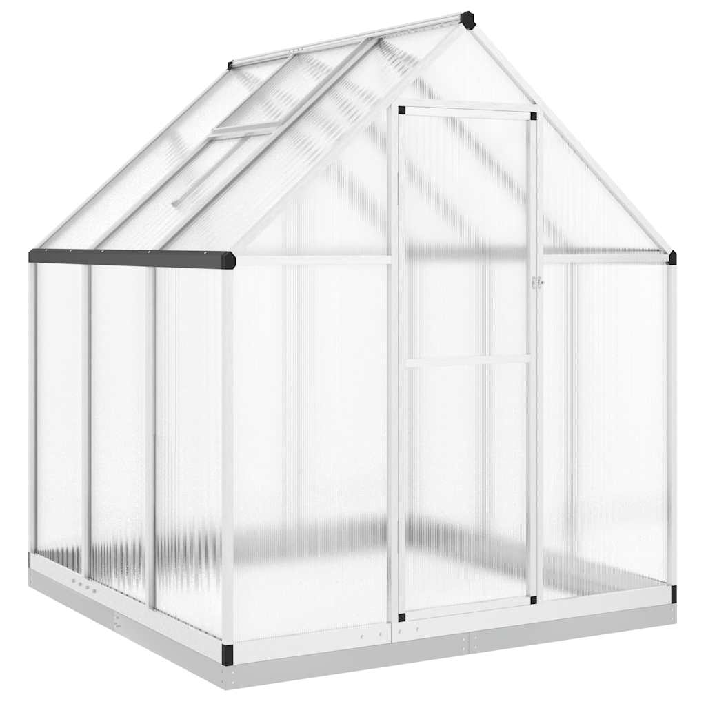 Tuinkas met basisframe 169x169x202 cm aluminium zilverkleurig is nu te koop bij PeponiXL, paradijselijk wonen!