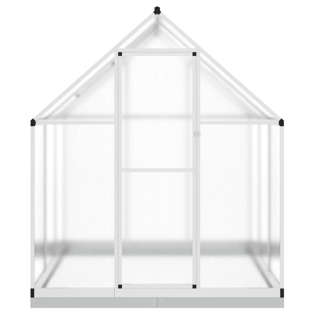Tuinkas met basisframe 169x169x202 cm aluminium zilverkleurig is nu te koop bij PeponiXL, paradijselijk wonen!